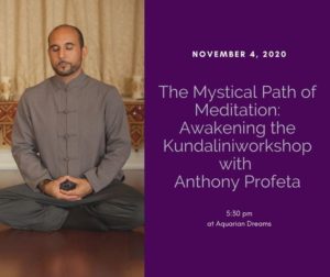 The Mystical Path of Meditation: Awakening the Kundalini workshop with Anthony Profeta @ Aquarian Dreams | Indialantic | FL | United States